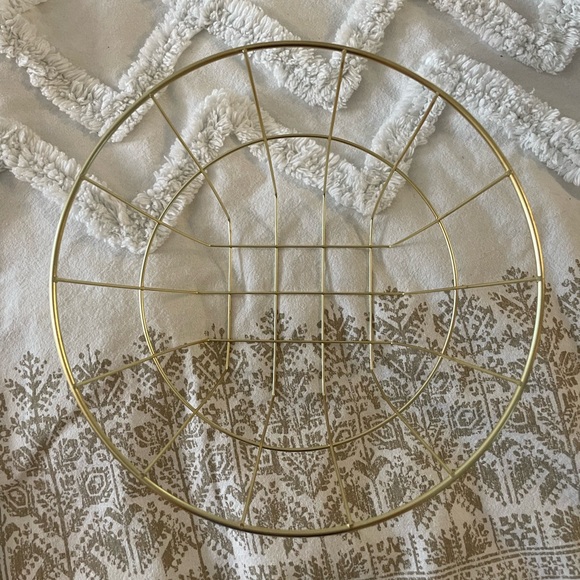 NWOT Gold Decor Basket - Picture 1 of 3